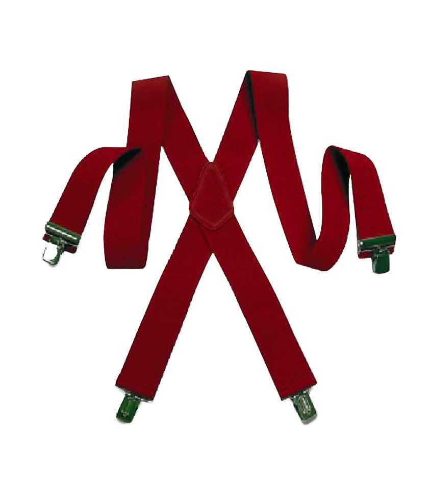 Heavy Duty Red Santa Suspenders