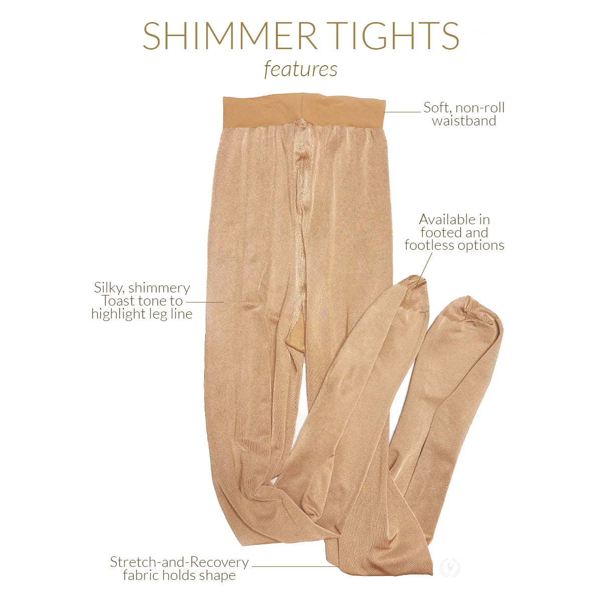 Womens Footed Shimmer Tights