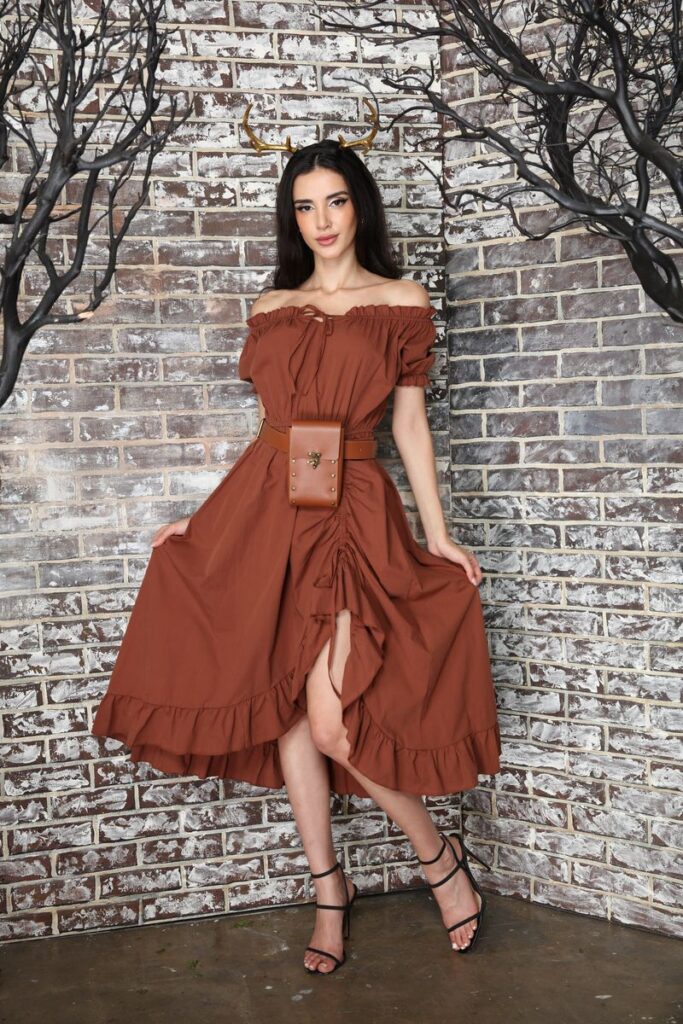 Chemise Ruche Cotton Dress