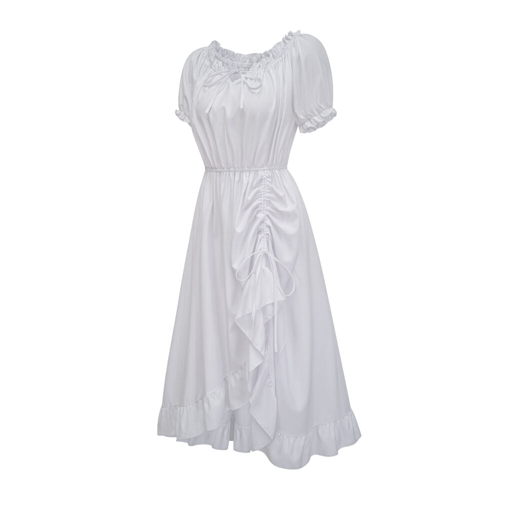 Chemise Ruche Cotton Dress