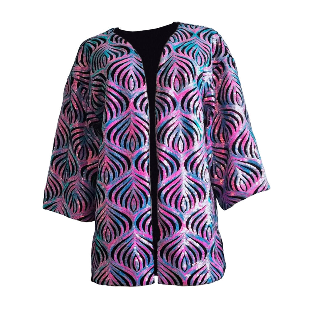 Swirling teardrop sequin