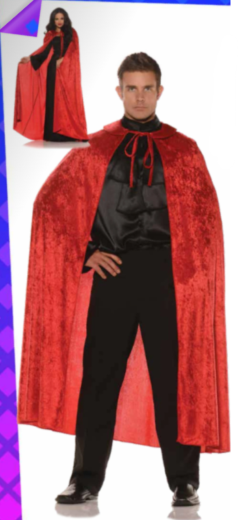 Velvet Cape with Collar