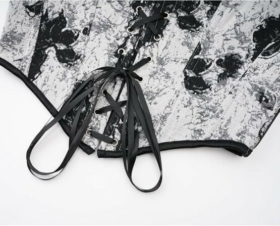 Black Tie Dye Top Corset