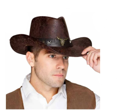 Cowboy Hat w/Bull Head