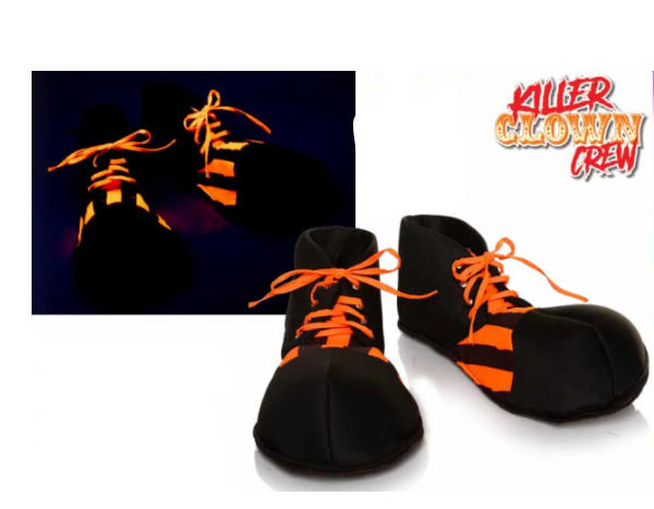 Black Light Reactive Clown Shoes