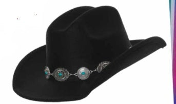 Cowboy Hat w/Silver Conch