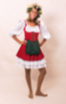 Ms. Santa Costume w/Headpiece