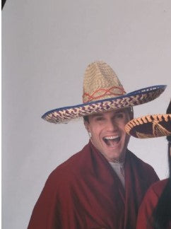 Embroidered Straw Sombrero