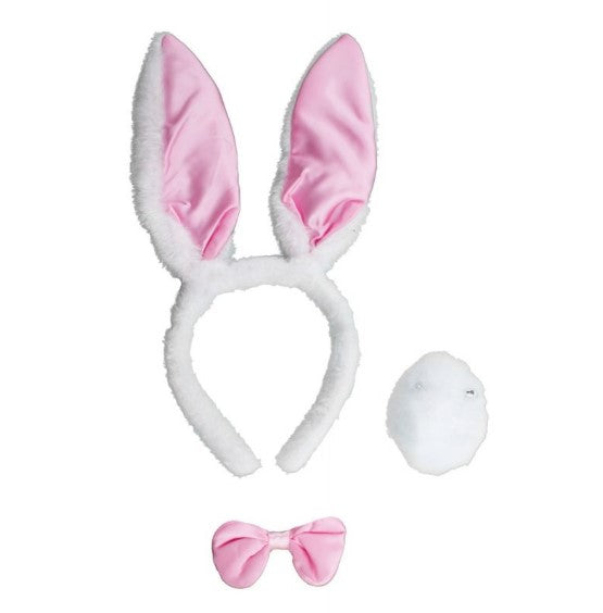 Playset-Bunny-Pnk/Wht-3 pc set