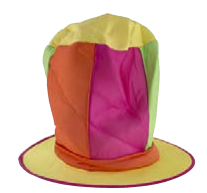 Clown Multi Color Hat wLarge Brim