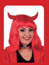 Wig-Devil w/Horns