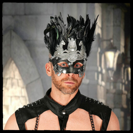 Plastic Mask with Feather