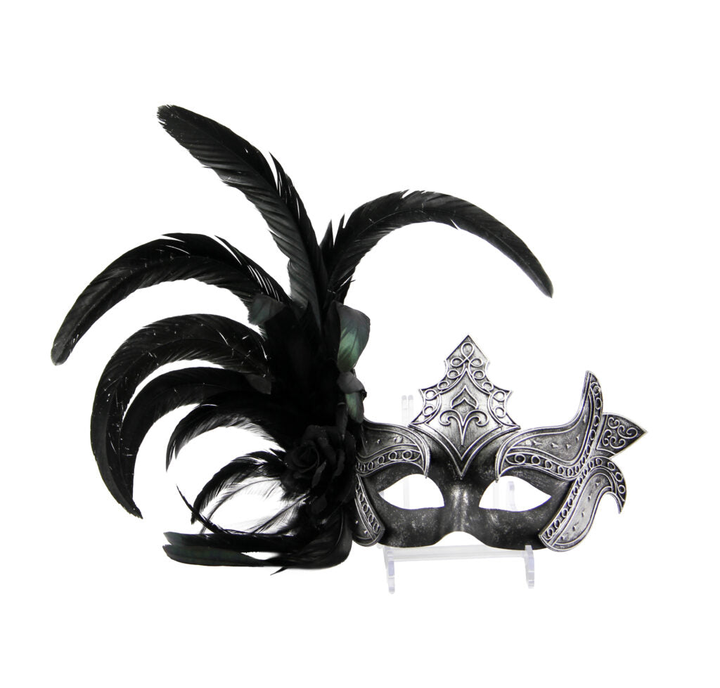 Plastic Mask w/ Feathers