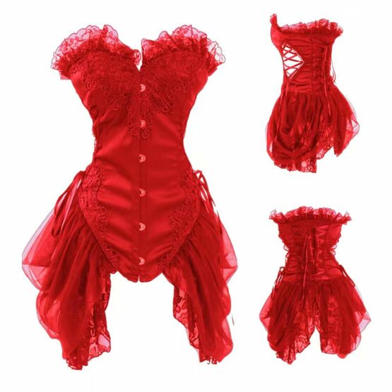 Corset with side Ruffle Lace