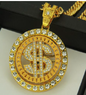 Spin $ Dollar sign Chain, gold