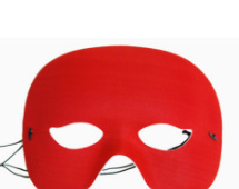 Red Masquerade Half Mask