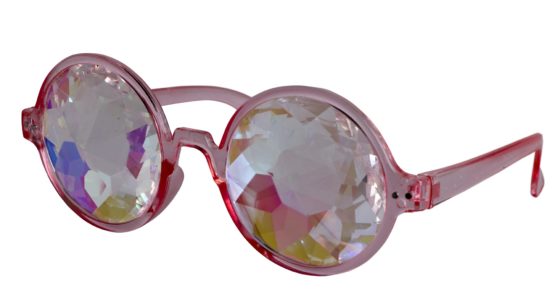 Kaleidoscope Glasses Blk, Round frame