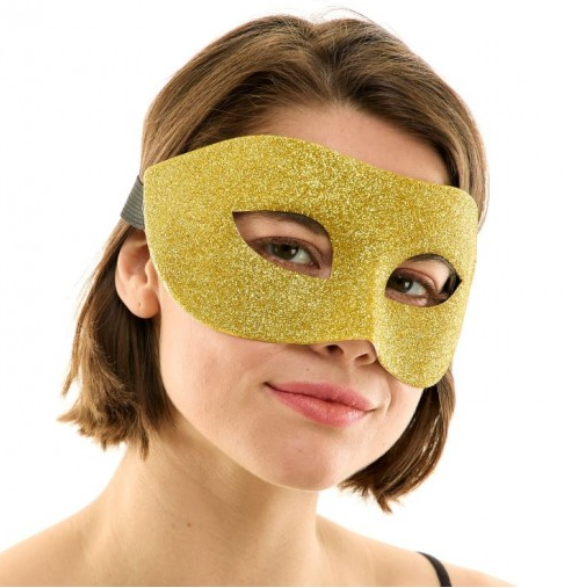 Gold Glitter Masquerade Mask
