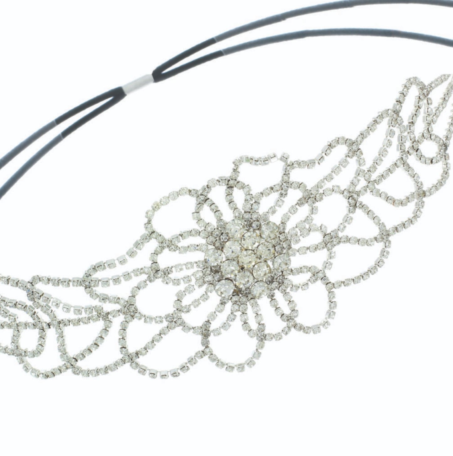 Flower Rhinestone Flapper Headband
