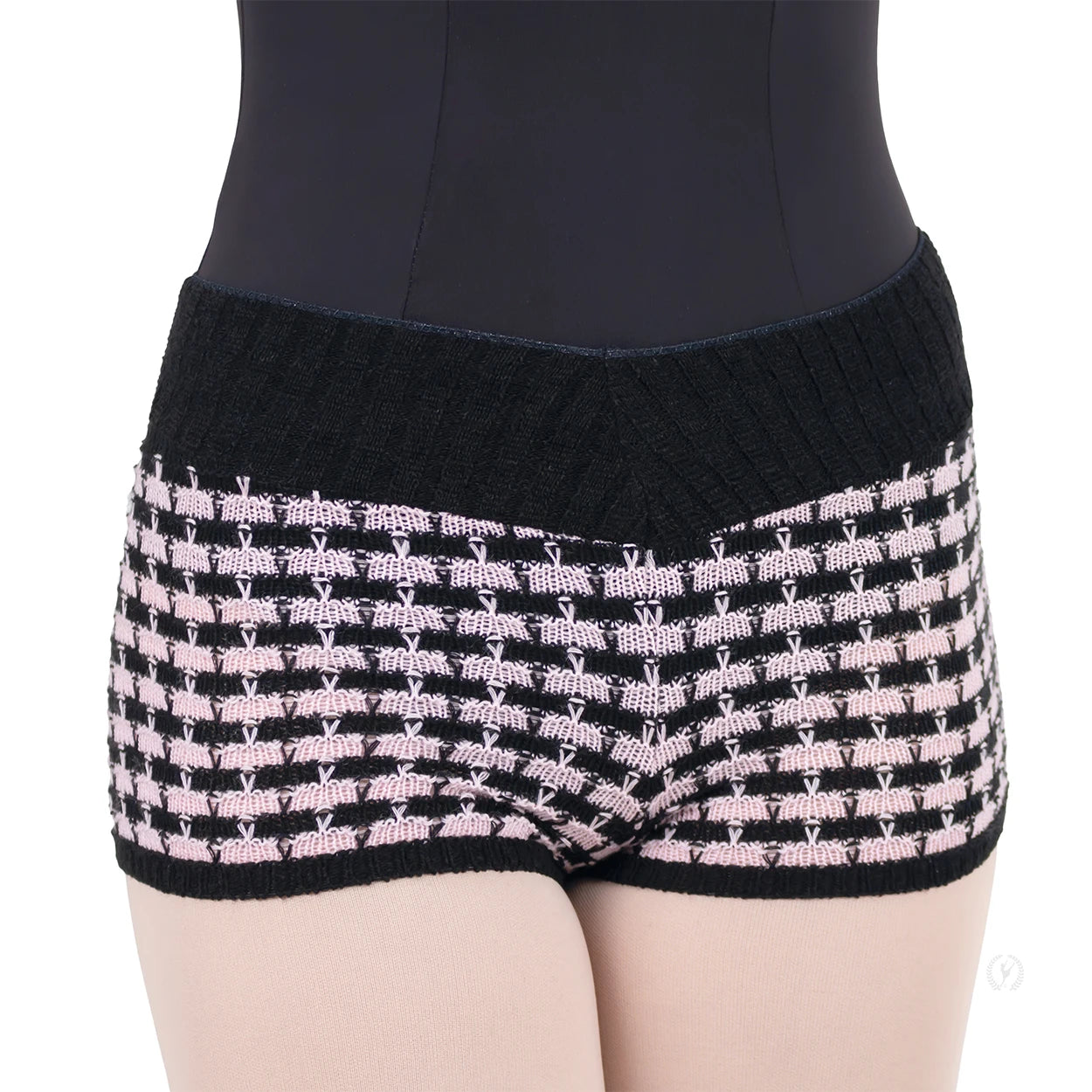 Soft Knit Houndstooth Warm Up Shorts