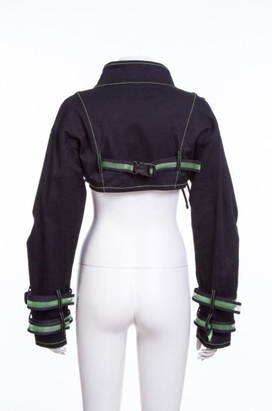 Punk Loose Cropped Short Jacket with Pockets