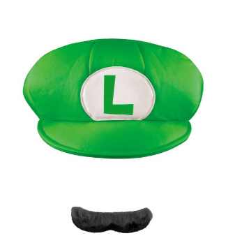 Luigi Adult Hat & Mustache