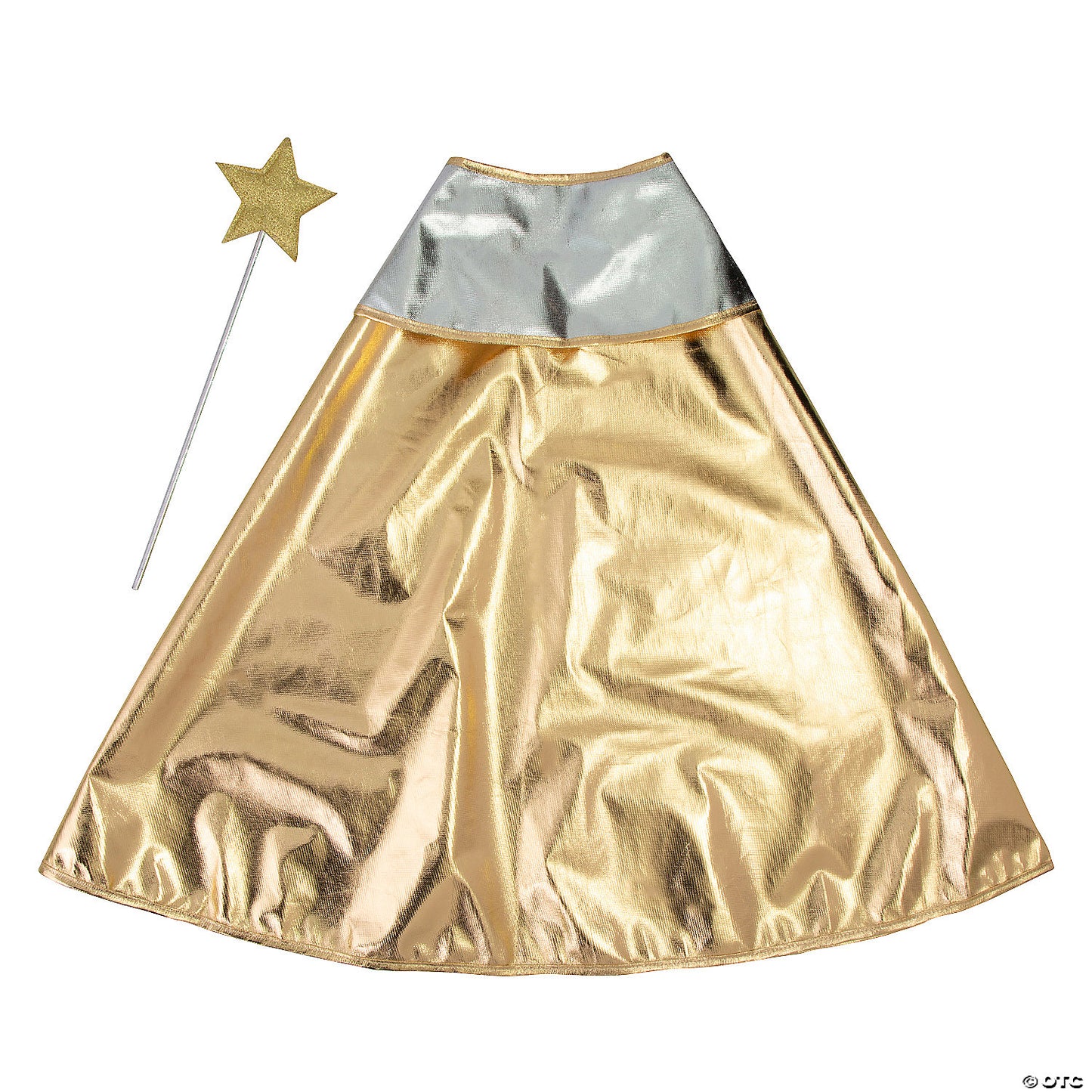 Kids Gold Star Cape & Plastic Wand