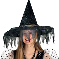 Hat-Witch-Webbed Fringe-Nylon
