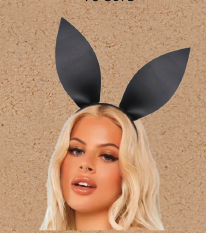 Leatherlinke Bunny Ears on Headband