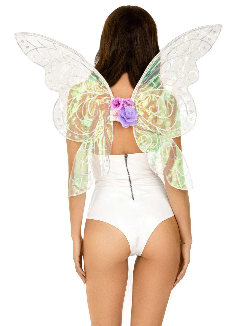 Iridescent Glitter Fairy Wings Flower Accent