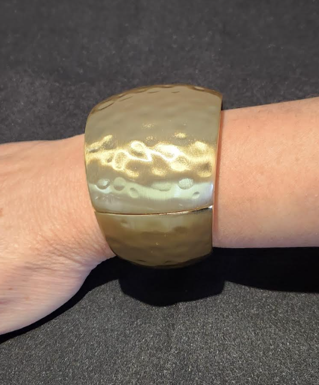 Wide bronze bracelet