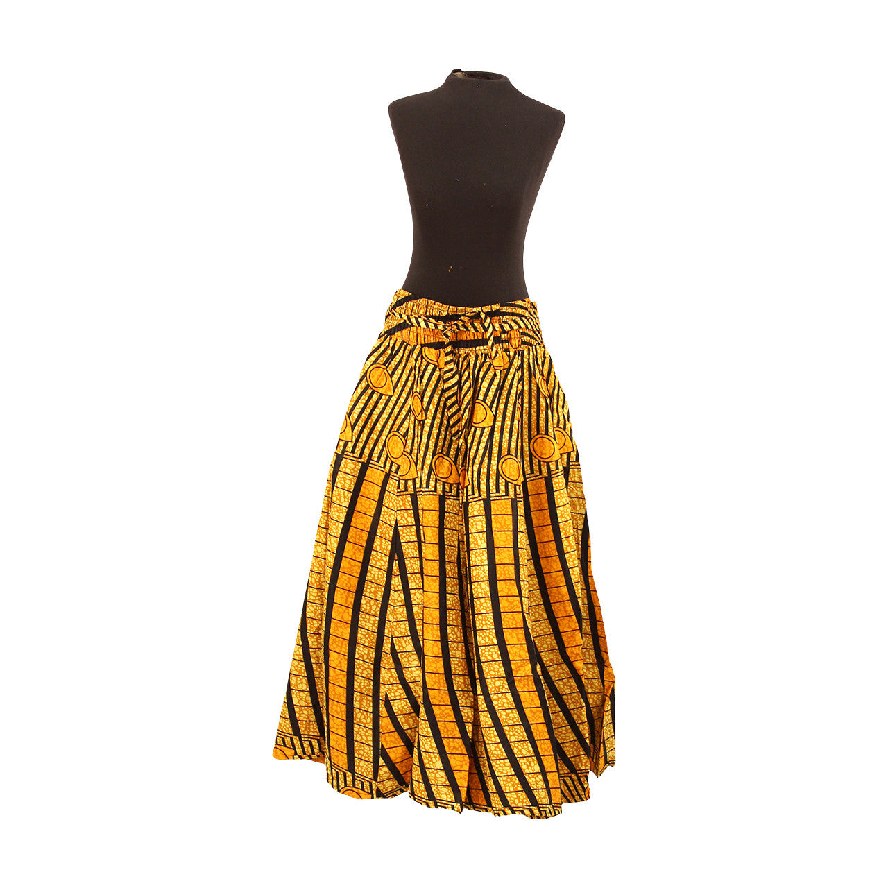 Ankara Print Long Skirt w/ Scarf