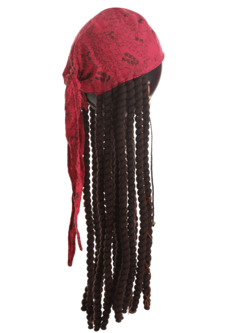 Jack Sparrow Adult Bandana and Dreads Set