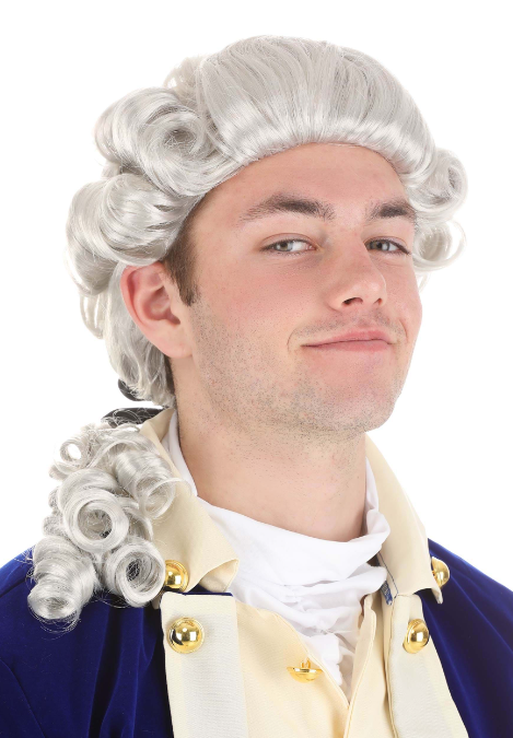 Adult American Colonial Powdered Wig