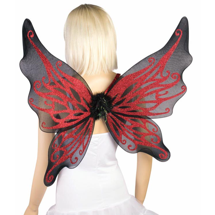 Glitter Wings Hot Pink & Black