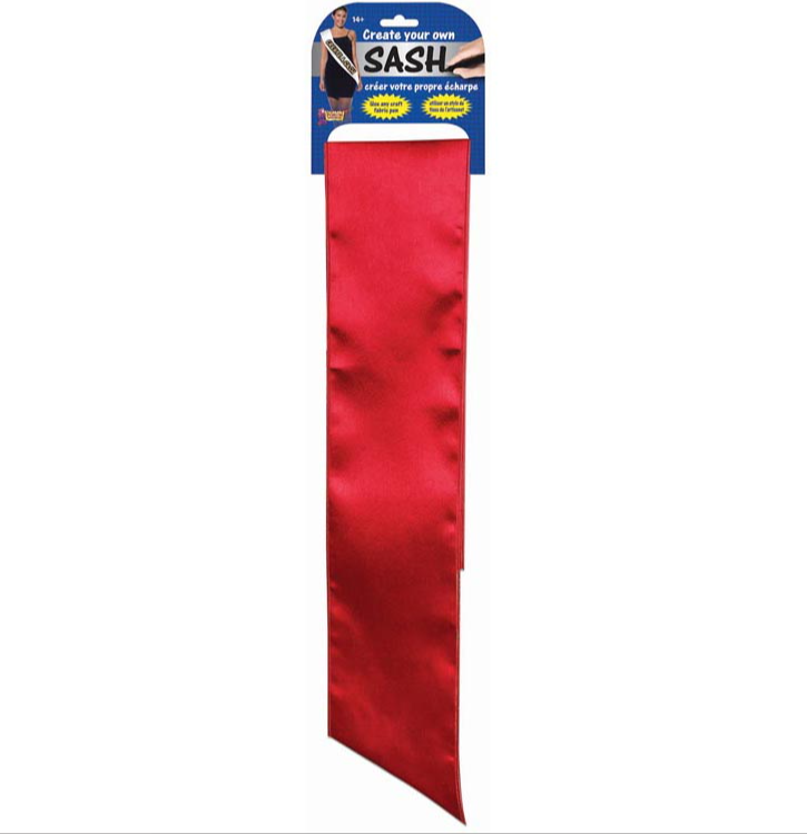 Satin Sash-Red