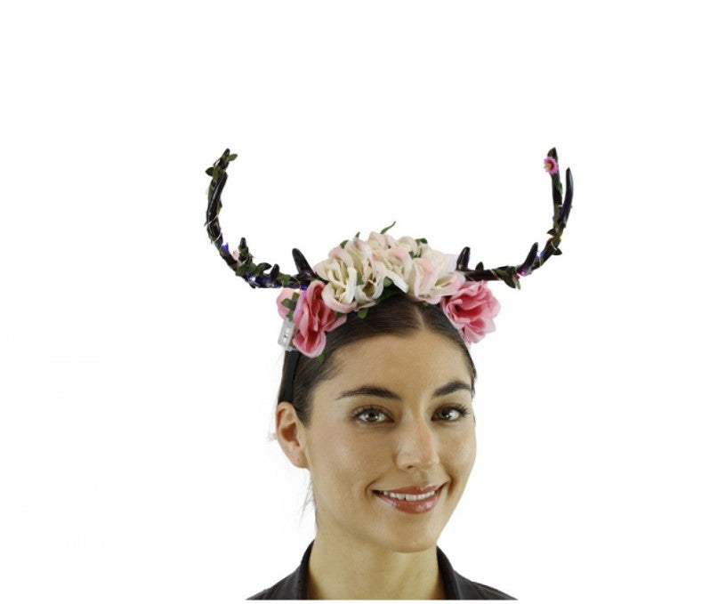 Headband Black Antler Floral