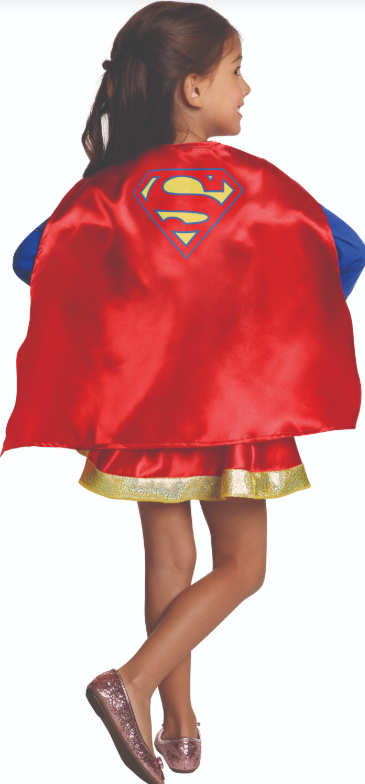 Supergirl Cape And Skirt Kids Set