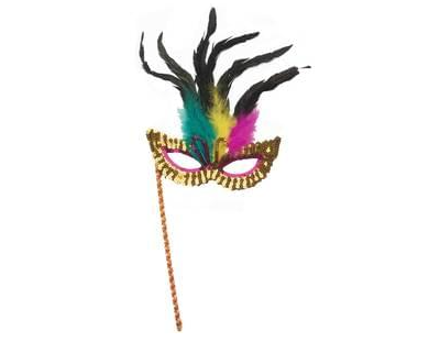 Opera Feather Mask on Stick