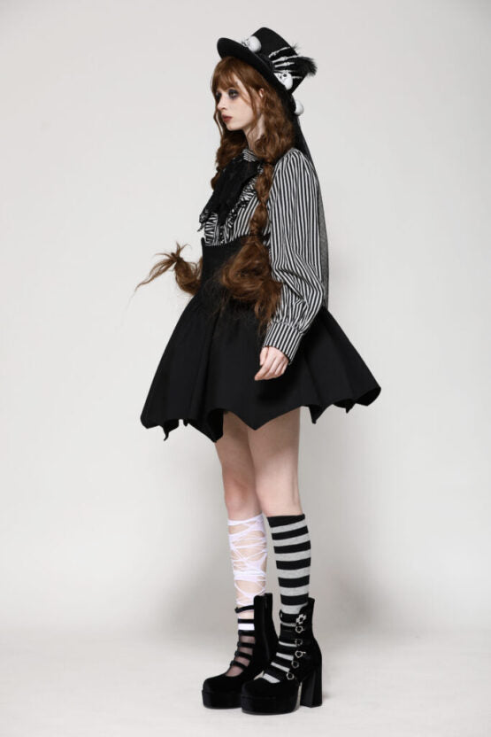 Striped scholarly gothic shirt