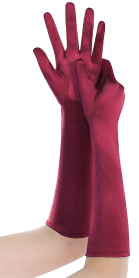 Long Adult Satin Gloves