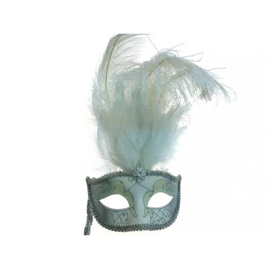 Feather Mask With Stick