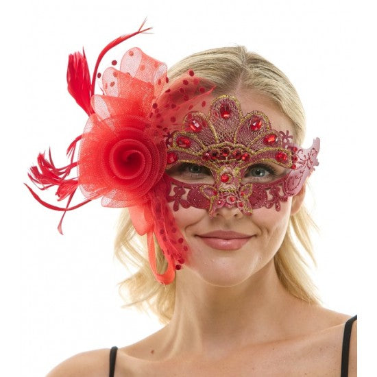 Gemstone Lace Fascinator Mask