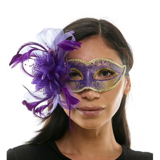 Purple Fascinator Mask
