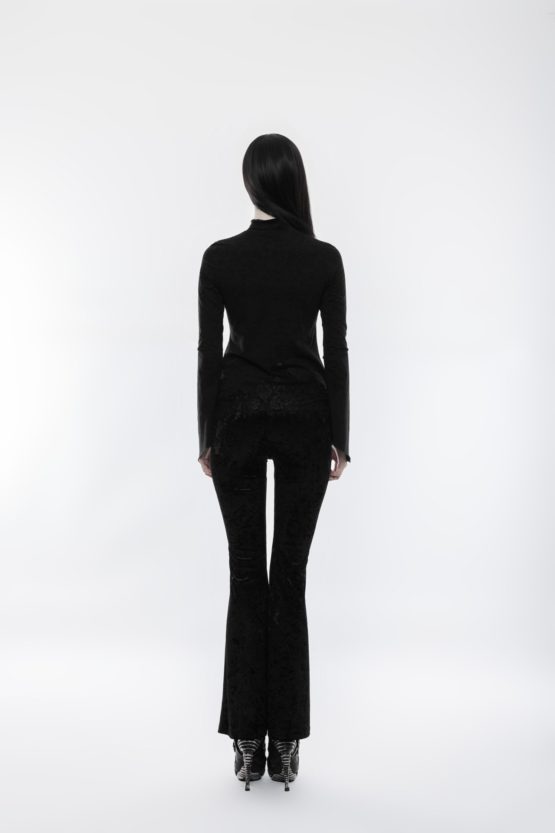 Jagged Lace Top Black