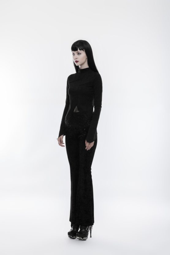 Jagged Lace Top Black