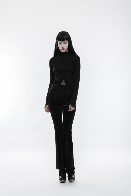 Jagged Lace Top Black