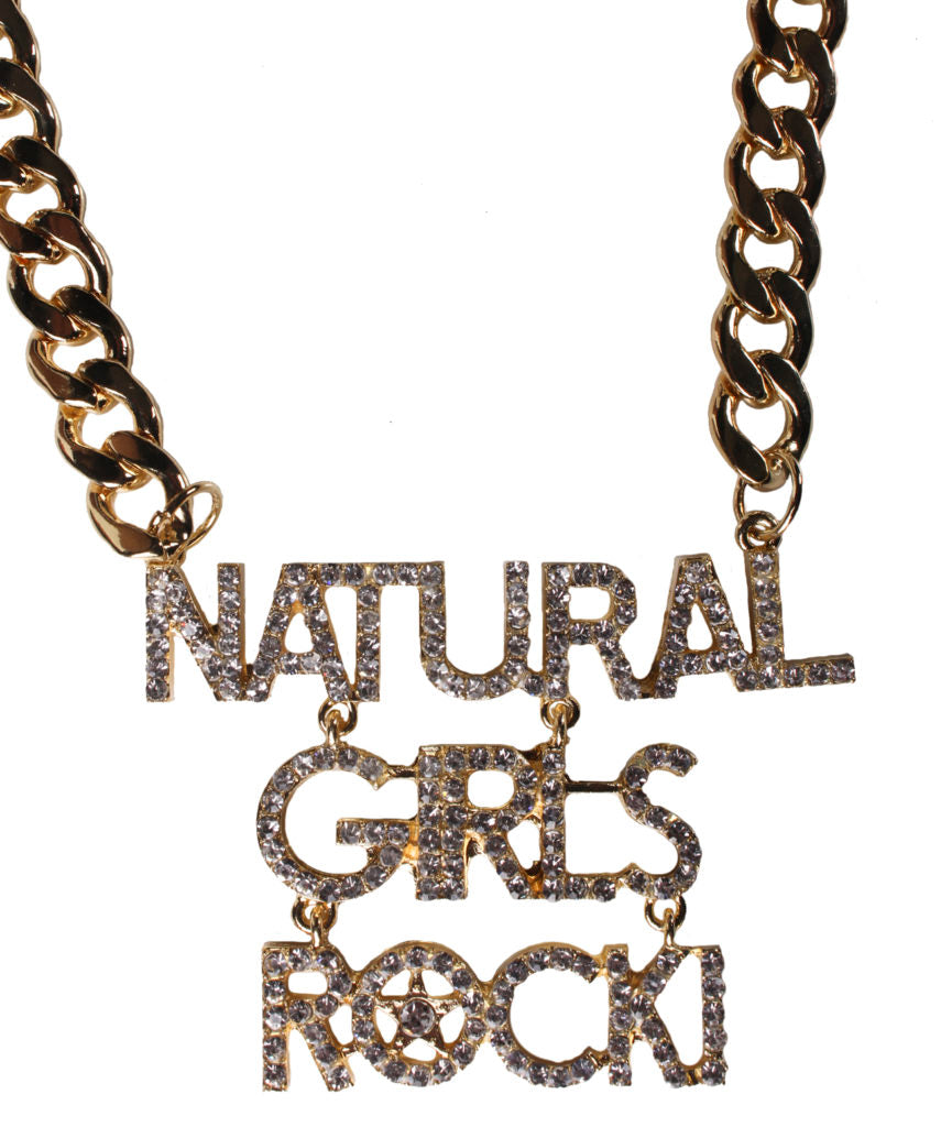 Natural Girls Rock Necklace Gold