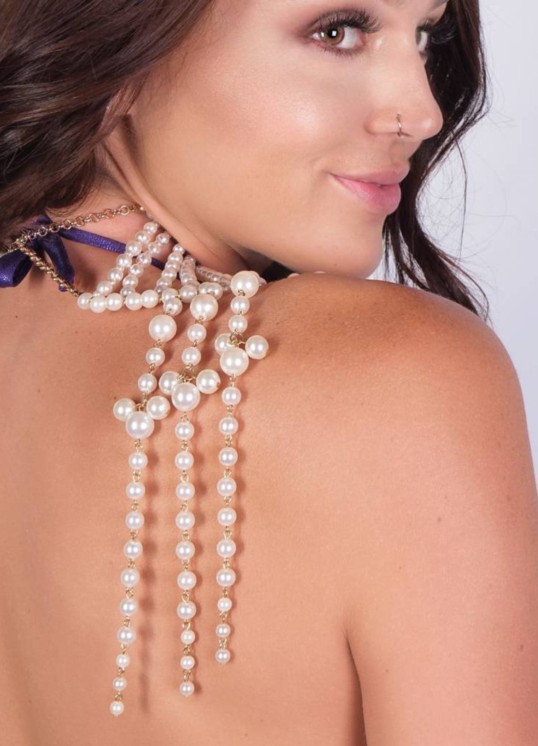 Cleopatra Pearl Fringe Body Jewelry