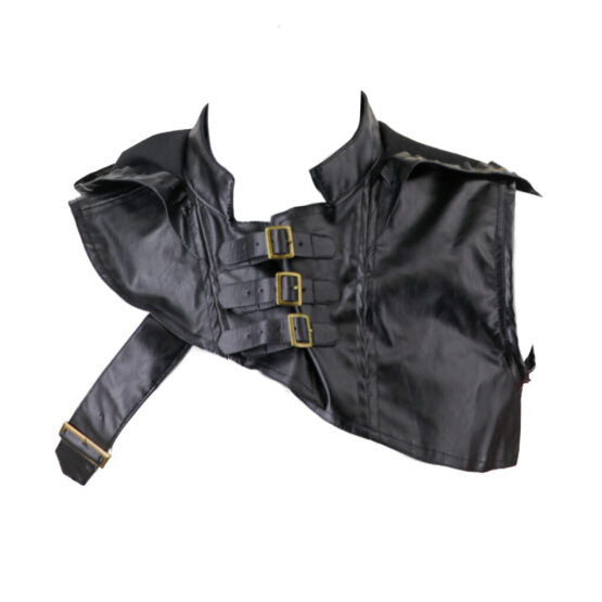 Hooded vest cloak-Black